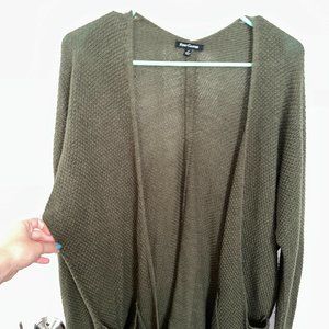 Lightweight Olive Green Cardigan - Size Small